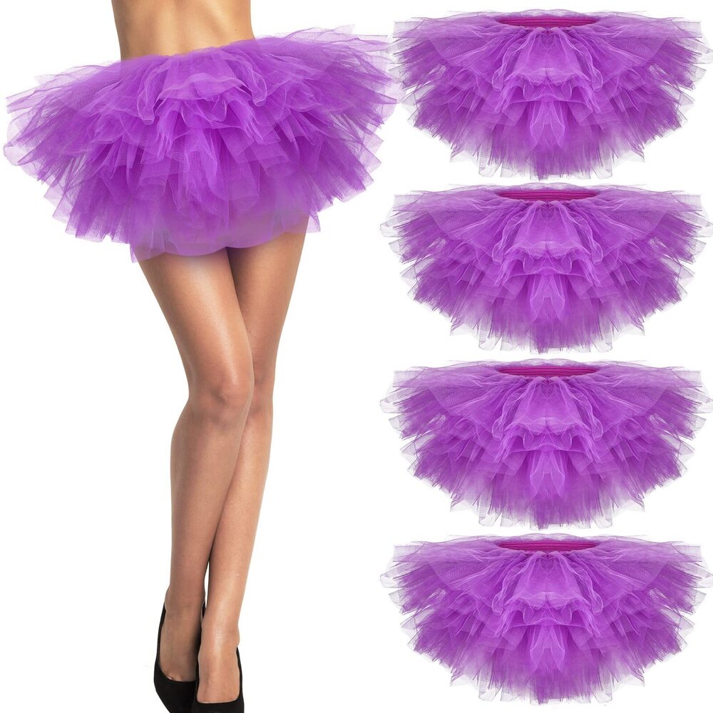 9584 4 Pieces 5 Layered Tulle Tutu Skirt Tutu Skirt Adult Sized Tutu